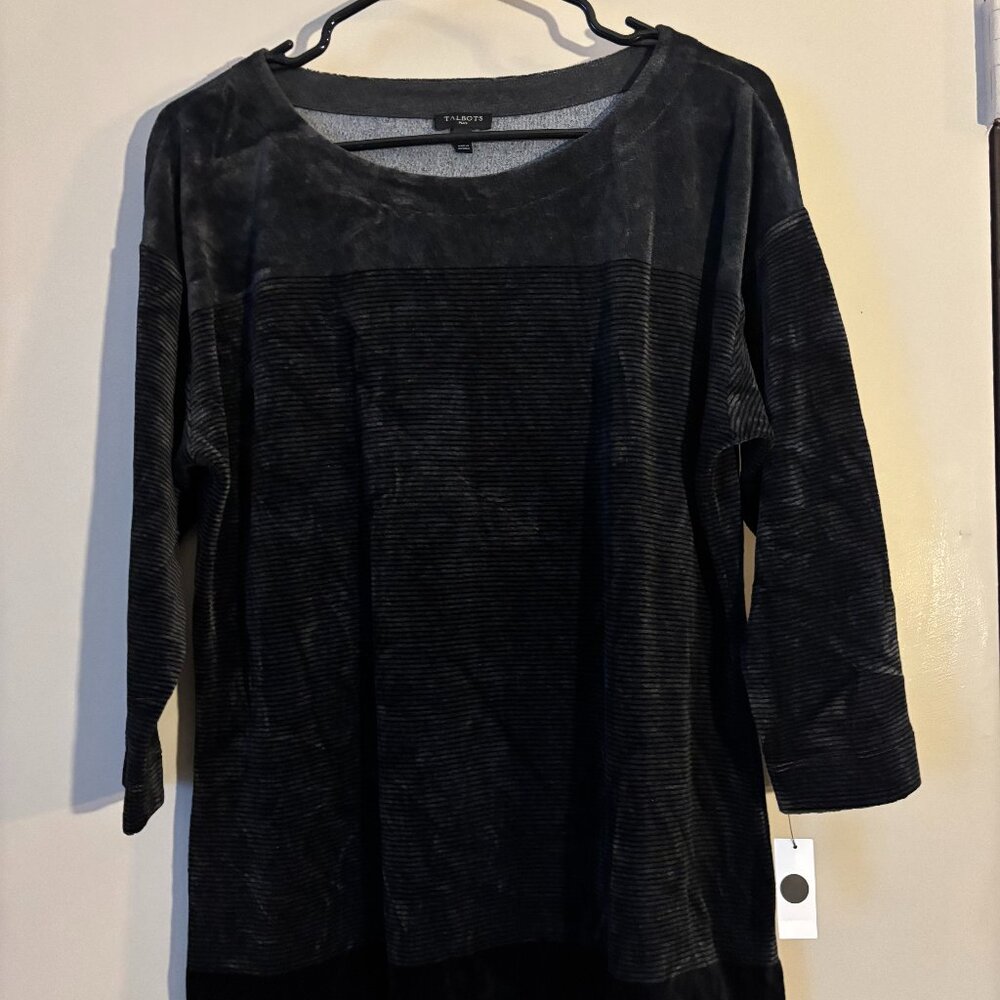 black strippy sweater